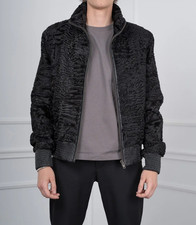 Bomber uomo nero coda larga