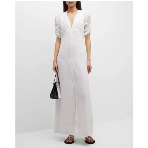 Maxi abito frame bianco - maxi, manica