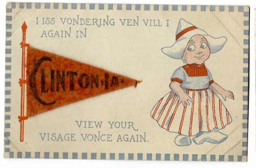 Cartolina clinton iowa - cartolina,