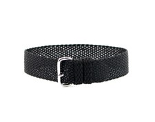 Cinturino per orologio perlon tessuto cordura nylon nero 16mm kanvas telato