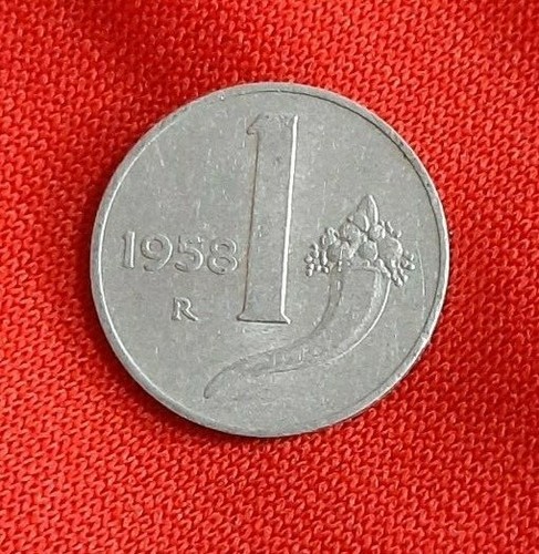 Moneta lira 1958 cornucopia - moneta,