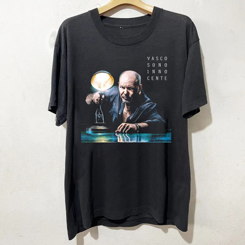 Camicia vasco rossi nera - rossi, in