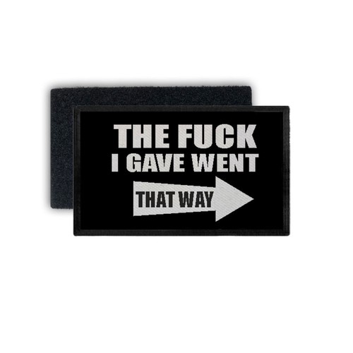 Patch that way - the, fuck