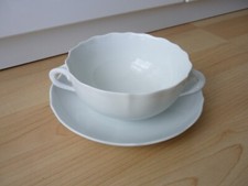 HUTSCHENREUTHER-Maria Theresia zuppiera bianca con piattino zuppiera TOP