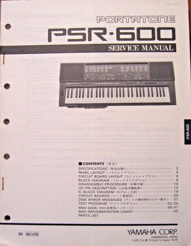 Yamaha manuale servizio - yamaha,