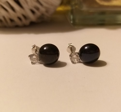 Orecchini con perle neri - , e