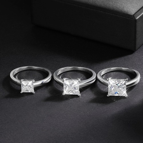Anello solitario moissanite