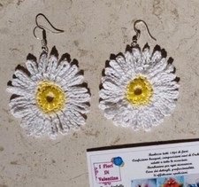 Pendant earrings daisies - pendant,