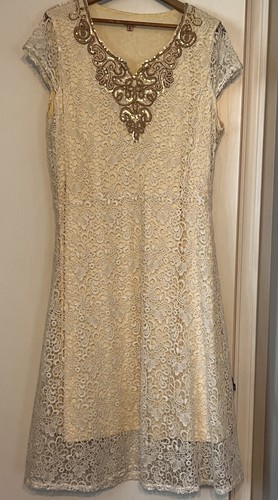 Abito donna reba avorio pizzo - donna,