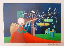 Catia Piacentini  Serigrafia Note d'amore casa  arte arredamento