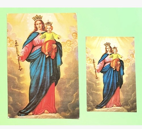 Cartolina santino madonna - e,