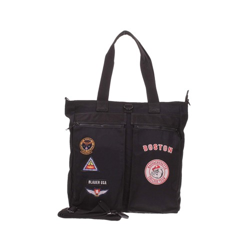 Blauer borsa tessuto - tessuto, nero
