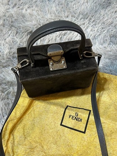 Fendi shoulder bag velour - bag,