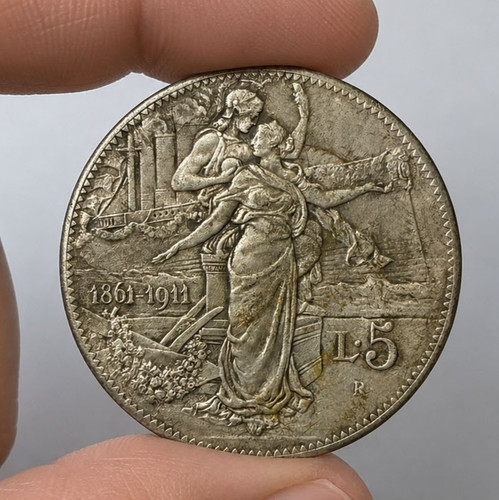Cinquantenario lire 1911 - 5,