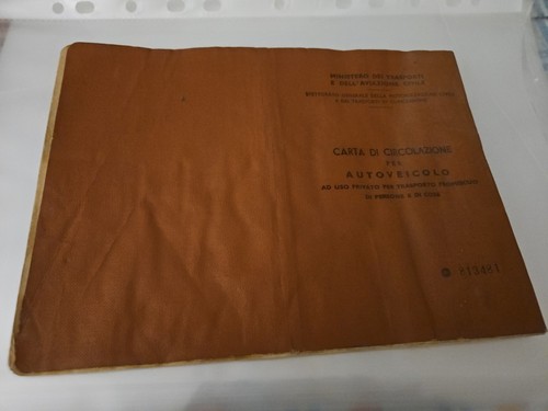 Libretto circolazione del 1966 - del,