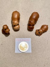 LOTTO 4 IPPOPOTAMI IN CERAMICA