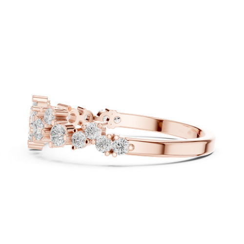Anello grappolo con diamanti - con,