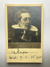 Autografo ALESSANDRO LUPO (†1953)-Pittore-firma suo ritratto-Trieste 1936-RARO!