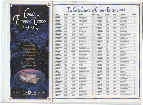 Costa crociere europee - europee, 1994