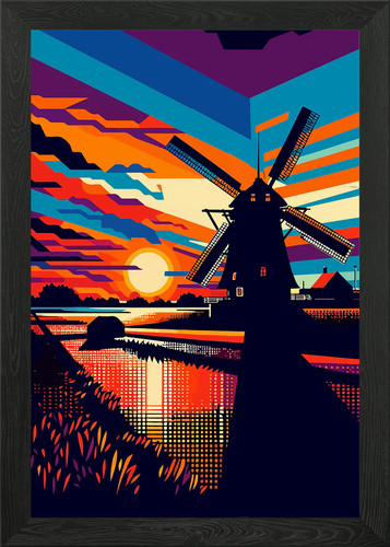 Mulino vento tramonto - mulino, a