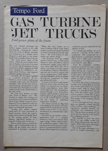 Brochure camion jet - , turbina