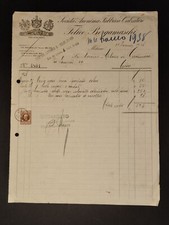 Fattura Milano Fabbrica Calzature BERGAMASCHI 1938 QX3797