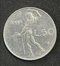 Moneta da 50 lire del 1956 