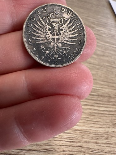 Lira 1906 aquila araldica - 1,