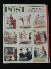 Vintage Saturday Evening Post October 1, 1960  Constantin Alajalov cover