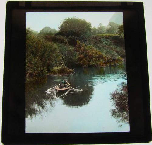 Colour glass magic lantern - glass,
