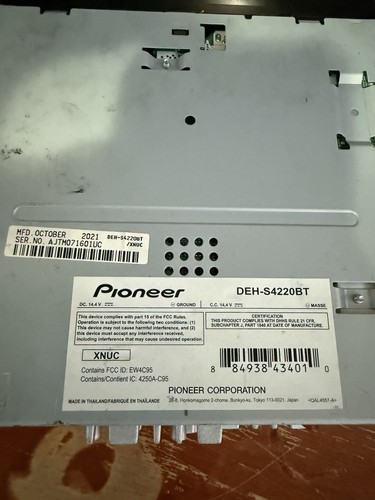 Pioneer deh s4220 - pioneer,