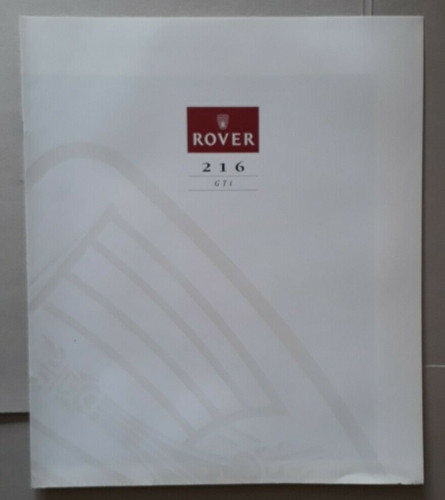 Brochure rover 216 gti - brochure, 16v