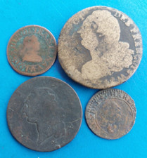 LOT Di 4 Monete Diverse Da Studiare / Pulire / Restaurare