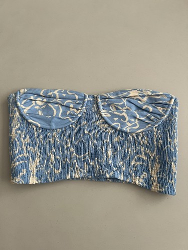 Crop top bustier - , blu