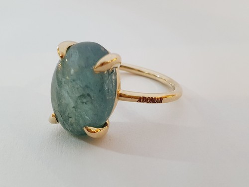 Anello con acquamarina - con,