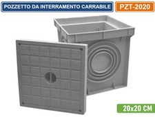 POZZETTO DA INTERRAMENTO IN POLIPROPILENE PER CAVI ELETTRICI 20X20 CM IP40