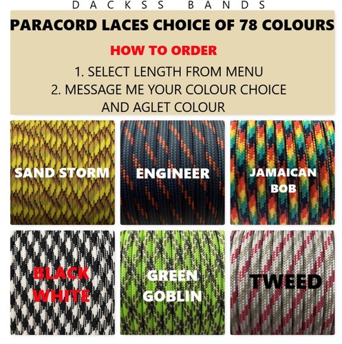 Lacci paracord 112 colori - 112,