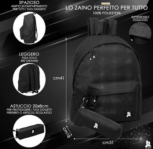 Zaino con astuccio scuola - zaino,