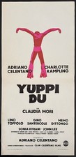 LOCANDINA ORIGINALE YUPPI DU ADRIANO CELENTANO CLAUDIA MORI ROCK PRIMA EDIZ 1975