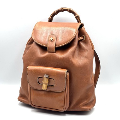 Gucci zaino bambù pelle - gucci,