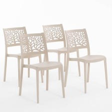 Set 4/6 Sedie Polipropilene Interno Esterno Pranzo Cucina Bar Ristorante FLORA