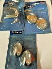 STOCK 6 Ganci gancio adesivo in plastica cromati appendini appendiabiti panni