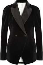 Donna Velluto Cappotto Blazer