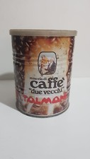 Barattolo Latta vintage Miscela di Caffe '  " due vecchi " TALMONE - VUOTA