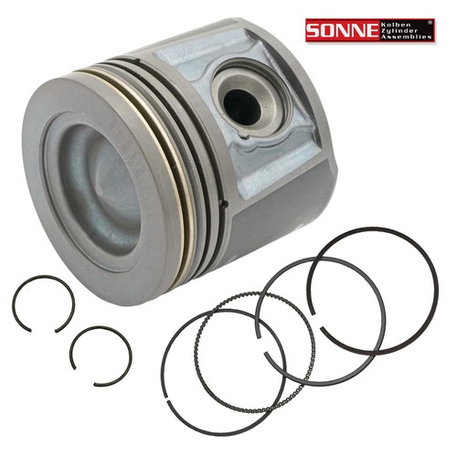 Piston with rings for - with,