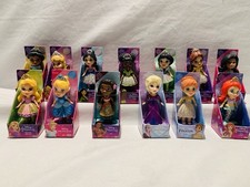 Set di mini bambole Disney Princess Poseable alte 13/3,5" nuove