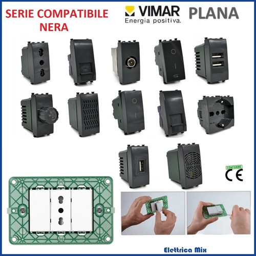 Vimar plana compatibile nera - plana,