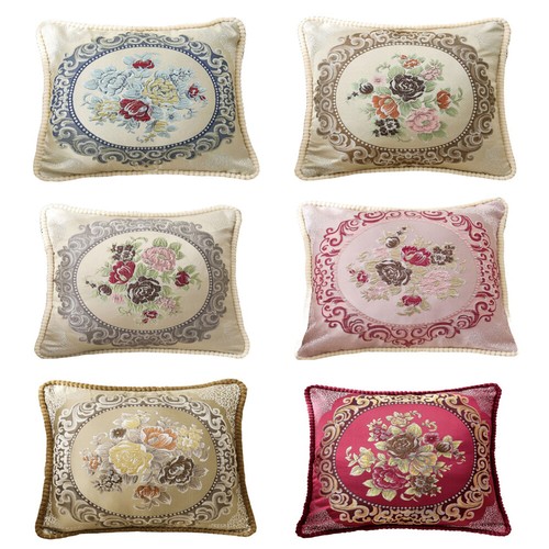 Federa cuscino ricamo fiori