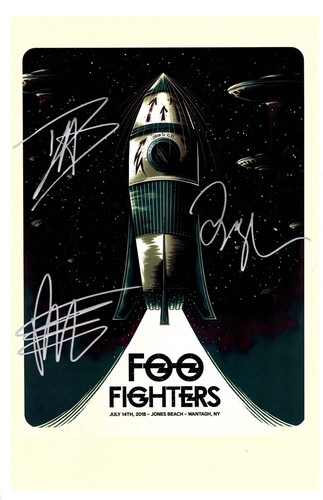 Poster firmato foo fighters - foo,