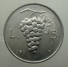 Repubblica Italiana 5 Lire Uva